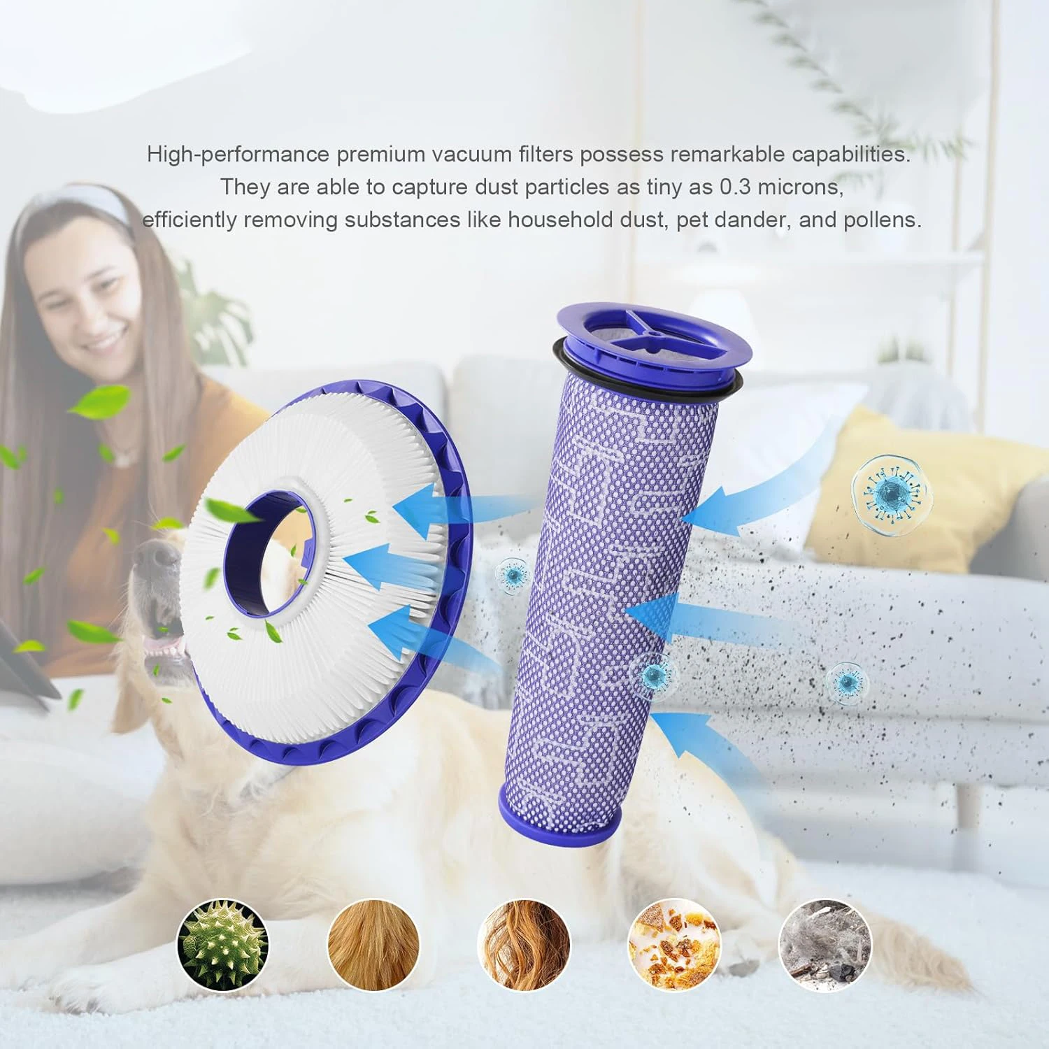 

Сменные фильтры для Dyson DC41 DC65 DC66 UP13 UP20 UP30 2 фильтра после двигателя и 2 фильтра перед двигателем для Dyson Ball Animal 2