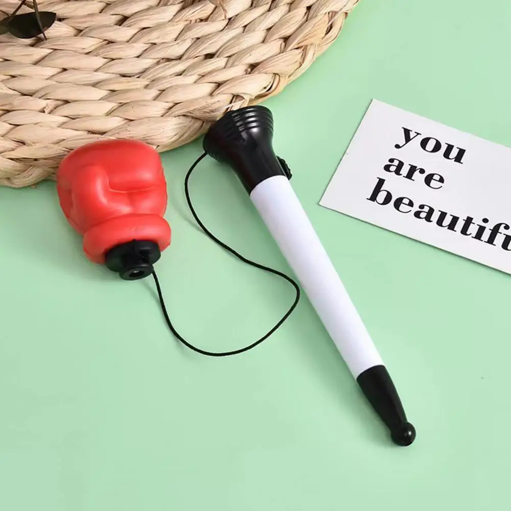 17.5cm Bounce Decompression Pen Smooth Writing Ball Gel Pen Boxing Glove Signing Ballpoint Pen Funny Stationary Office Supplies