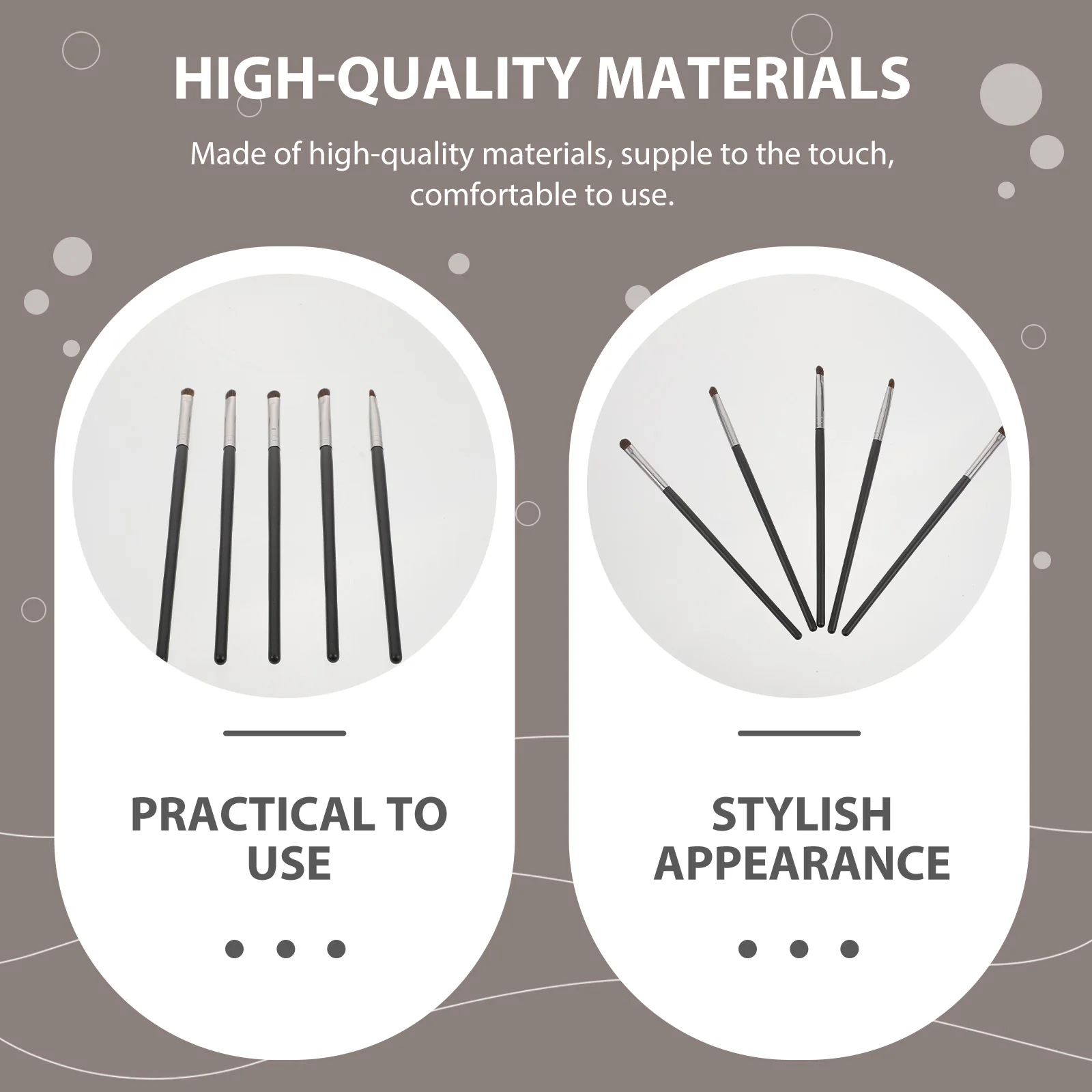 5 قطع من أدوات مكياج الفرشاة، فرشاة مكياج ناعمة، مقبض خشبي، فرش ذات استخدام مزدوج، ملحقات تجميل عملية