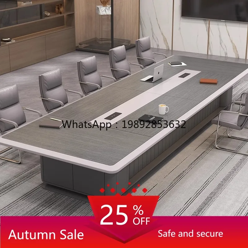 

LYY Office Conference Long Table Simple Modern Long Strip Conference Room Table and Chair Set Furniture