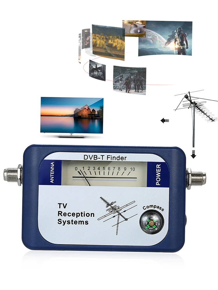 DVB-T Digital Satellite Signal Finder Meter Aerial Terrestrial TV Antenna with Compass TV Reception Systems