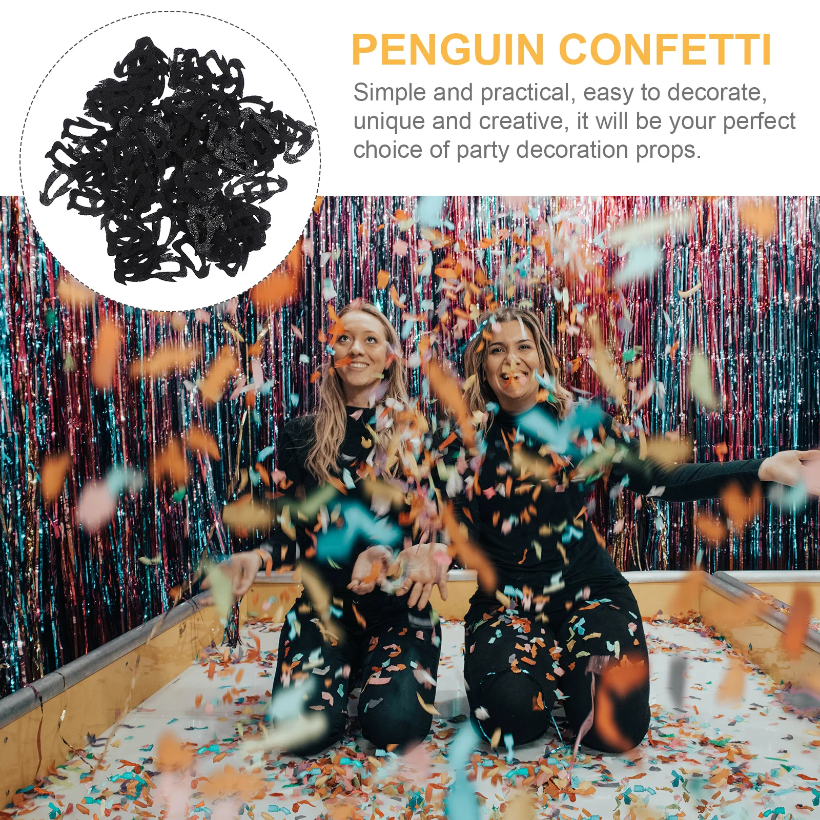

Penguin Confetti Penguin Decoration Confetti Fabric Party Scatters Wedding Christmas Festive Decorations