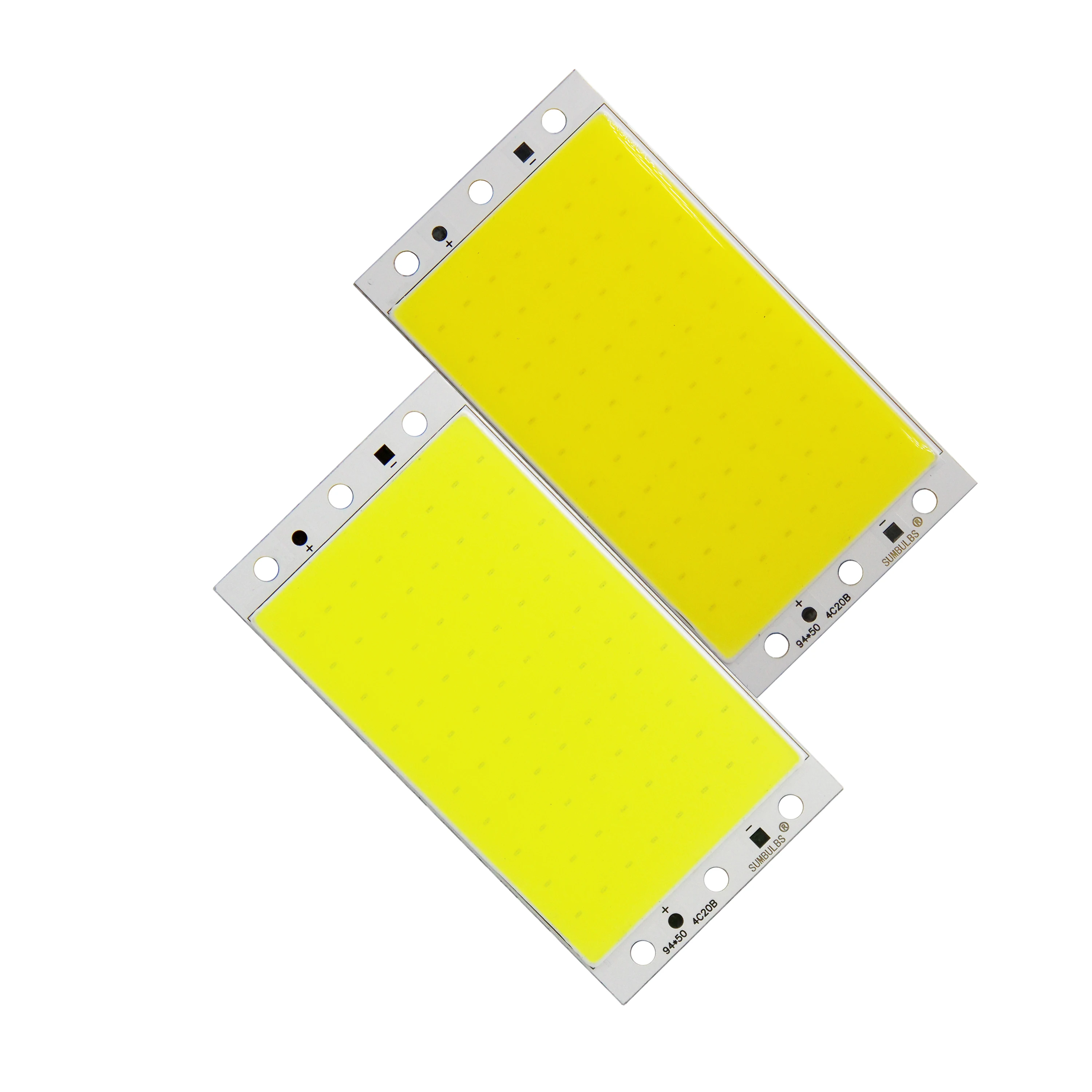 Bombilla LED COB de 12V CC, 94x50mm, 15W, lámpara de Panel superbrillante, Chip LED de 1600LM, matriz integrada, fuente de iluminación blanca