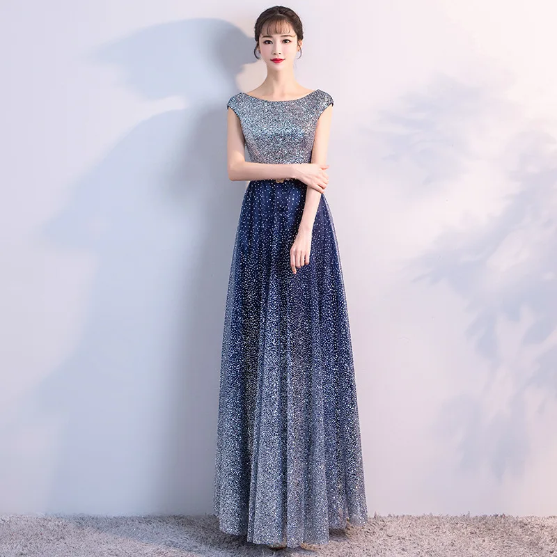 

Women Dress Sequin Polka Dot Evening Party Prom Gown Cocktail Ladies Luxury Ball Gown Sexy Maxi Backless Vestido Wedding Banquet