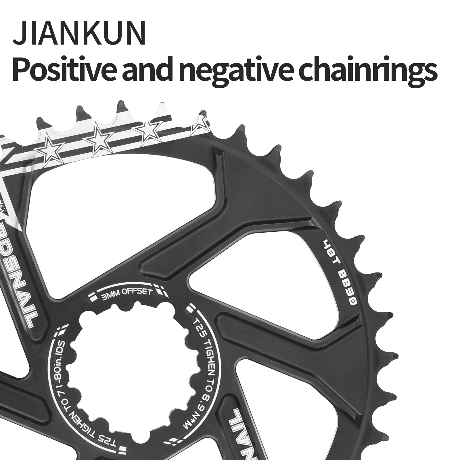 JIANKUN Mountain Bicycle Crankset 170mm Aluminum Alloy Direct-mounted Wide Narrow Chainring Mtb Crank