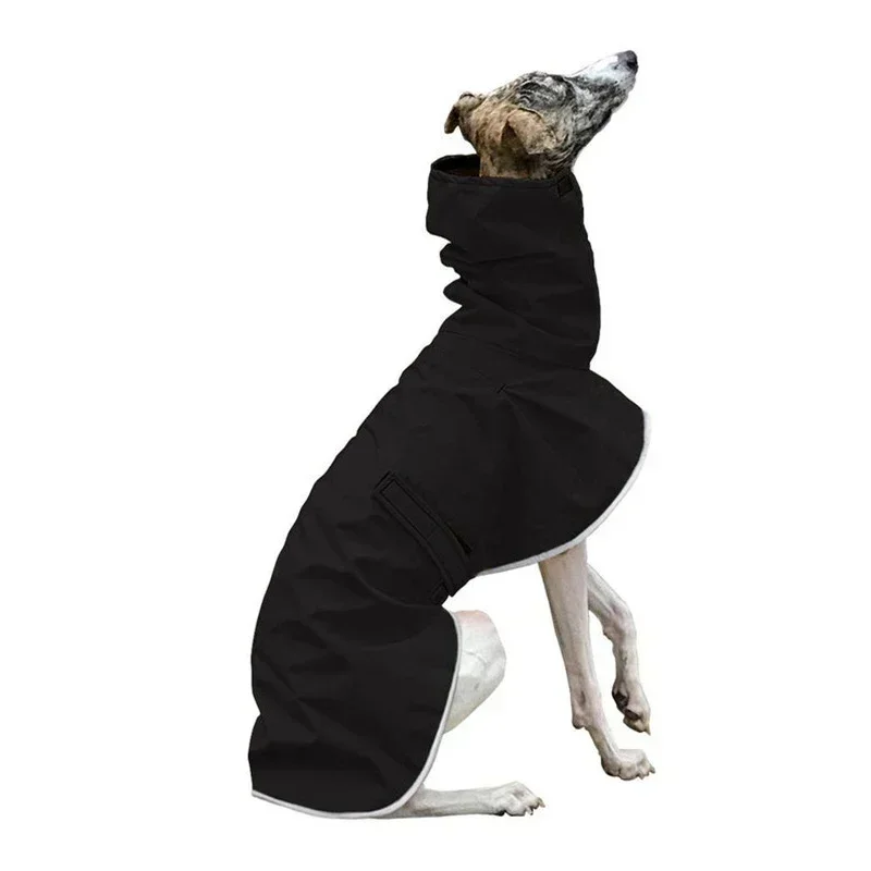 Italian Greyhound Clothes Waterproof Whippet Coat Winter Adjustable Greyhound Clothes Winter Warm Fleece Clothes Dog Warm Jacket