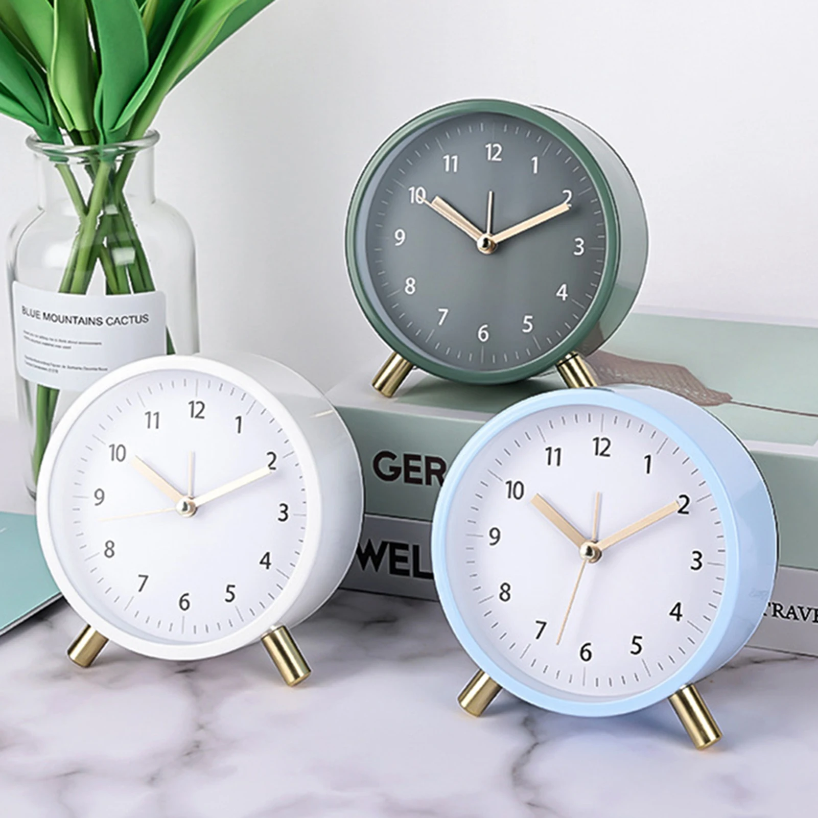 Analog Alarm Clock Student Time Manager Table Clock Farmhouse Decor Battery Operated Alarm Clock For Teens Elders Kids Adult