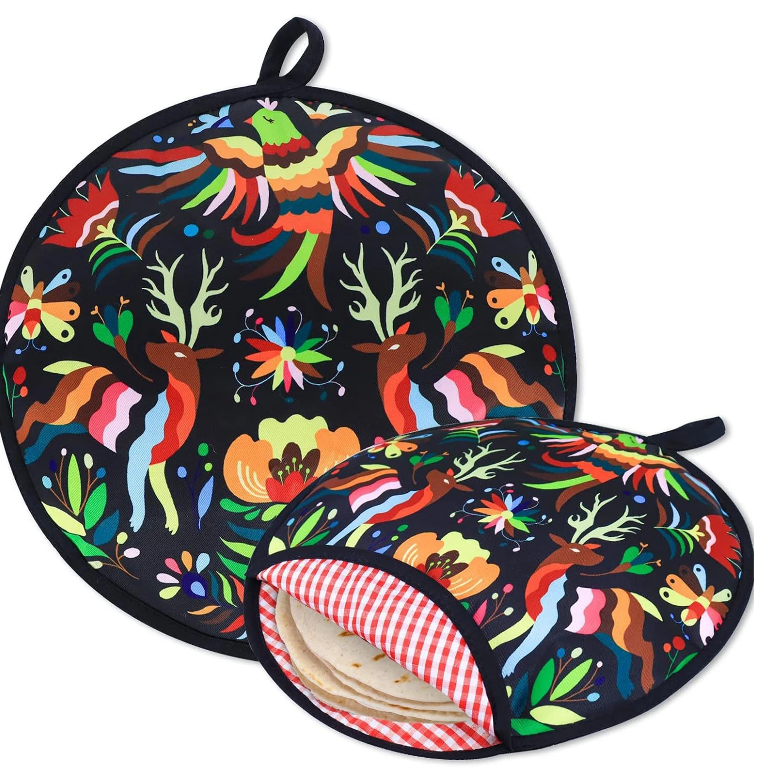 Nueva bolsa calentadora de tortillas de alta calidad, bolsa aislante de tela útil a la moda, calentador de tortillas, bolsa de almacenamiento de tela aislada