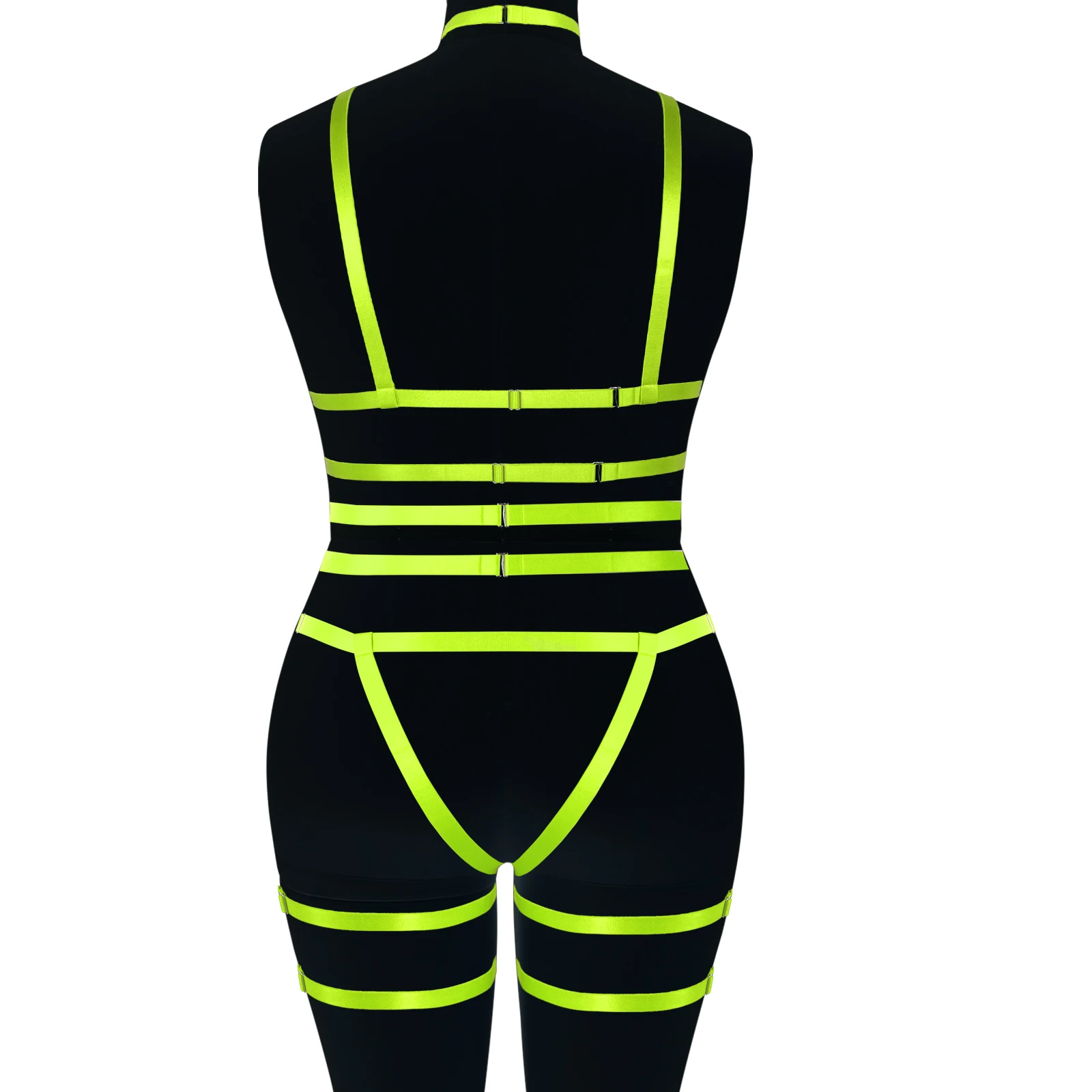 Bondage Harness Fetish Sexy Lingerie Harness Gothic Body Crop Tops lingerie 90\'s Cage Bralette Body Harness Belt For Women