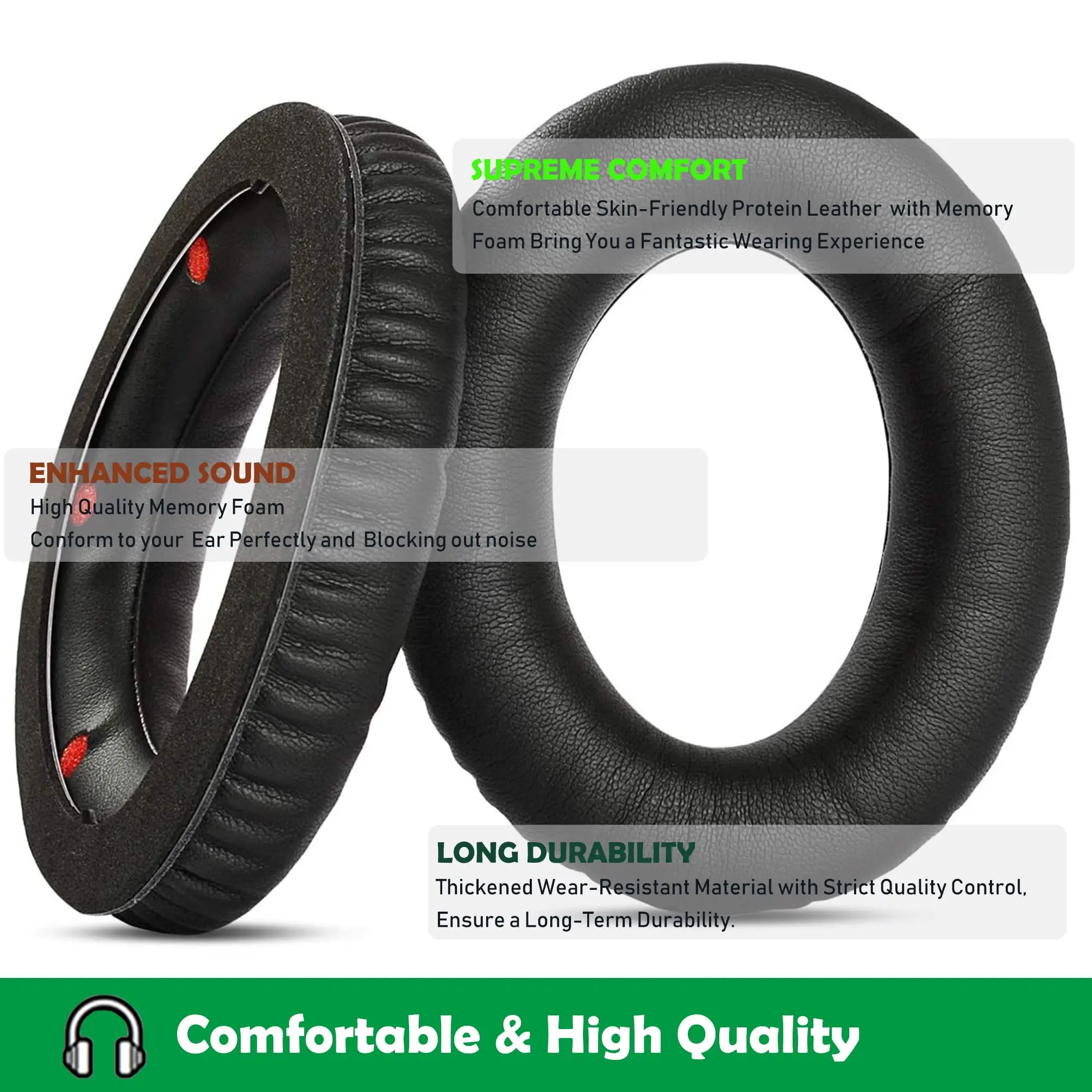 Professional Replacement Earpads Cushions Compatible with HyperX Cloud Revolver S Cloud Revolver Gaming Headset Ear Pads