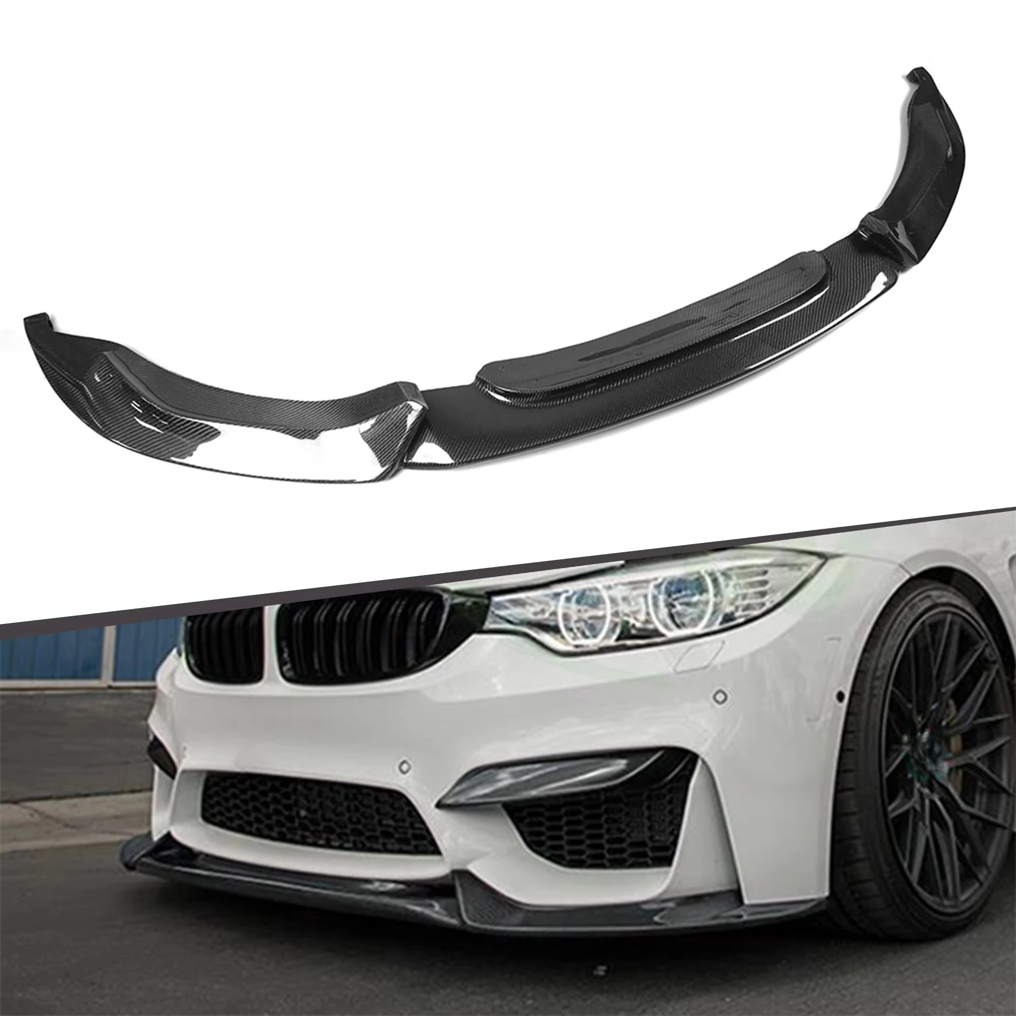 

Обвес переднего бампера в стиле Vrs, комплект переднего бампера из углеродного волокна для BMW F80 F82 F83 M3 M4 2014-2019