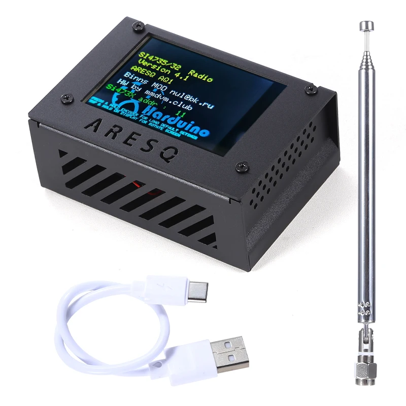 Imagem -04 - Aresq-mini Full Band Radio Aq1 All Band Radio Receiver fm lw mw Sw-ssb Chip Si4732 28 Touch Screen Bateria