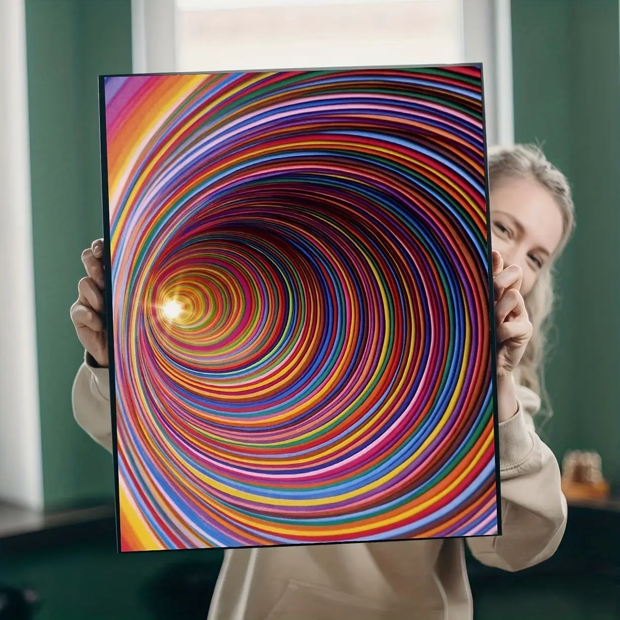 Colorful Swirl 5D Diamond Painting Kit: Creativity-Boosting, Relaxing Art for Home Decor - Complete with Round Diamonds