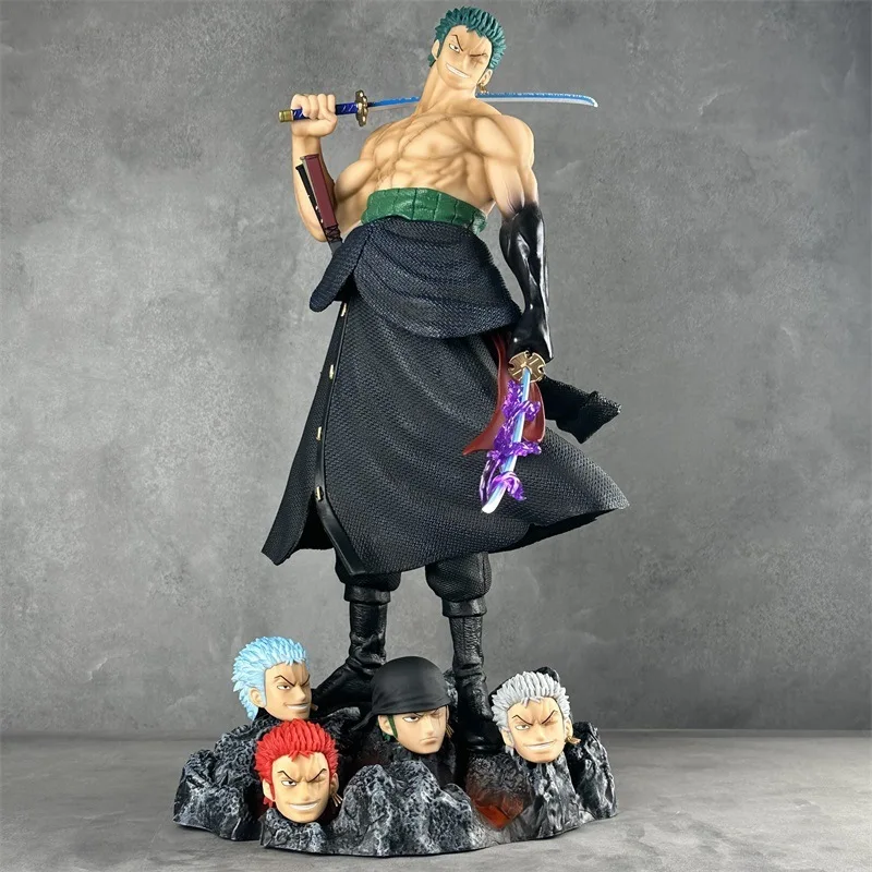 

Коллекционная статуэтка GK Zoro: Король пиратов, стоящий, с мечом, 5 сменных скульптурных лиц, декоративная фигурка