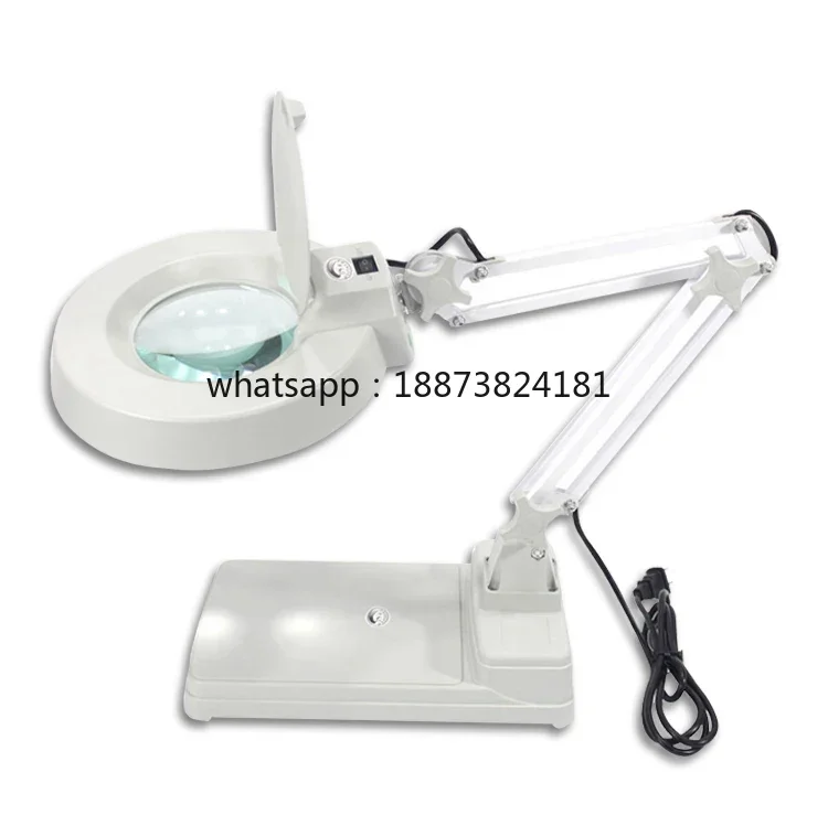 Desktop Repaired Magnifier LT-86C 10X 20X White Green Glass for Lab fast shipping