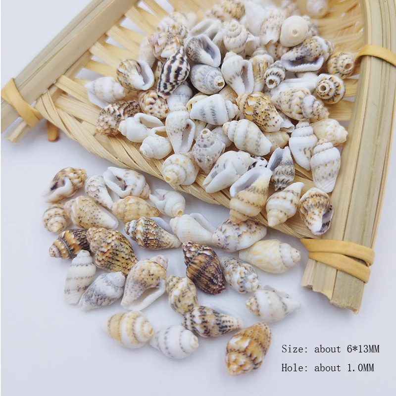 30PCS Natural Perforated Conch Shell Pendant DIY Handmade Necklace Bracelet Earrings Jewelry Crafts Making Material Accessories