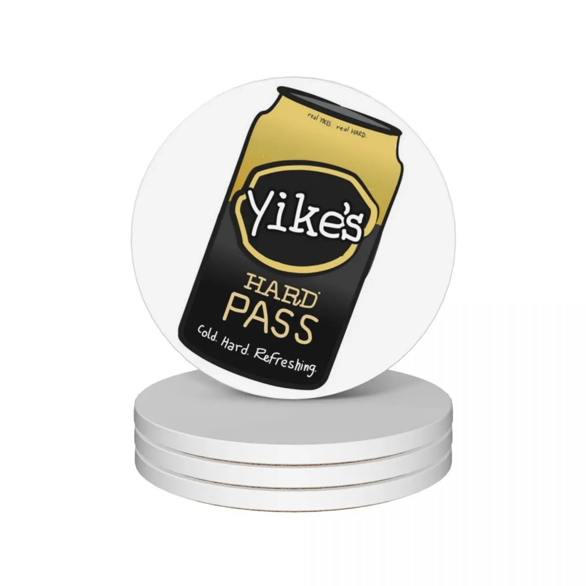 Yikes Hard Pass Ceramic Coasters (Set of 4) ceramic stand bulk ceramic for drinks aesthetic Coasters