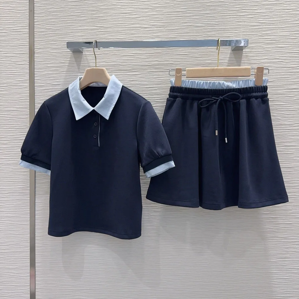 

High Quality 2026New Women's collared short skirt set - Women's academic style casual and comfortable suit xy2632515