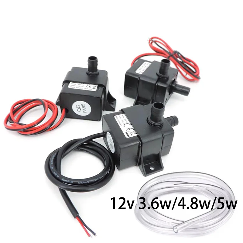 

DC 12V Mini Water Pump Fountain Aquarium Pumps 3.6w 4.8W 5w 240L/H Waterproof 8mm Power Brushless Micro Membrane Submersible