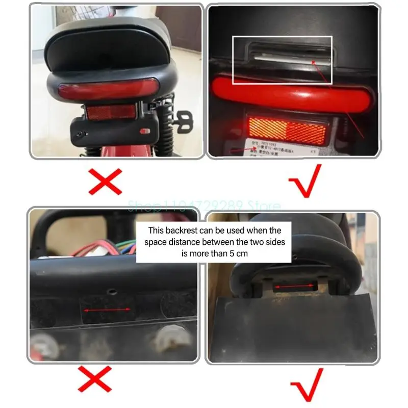 

Electric Scooter Backrest Replacement Passenger Back Rest for Electric Scooter