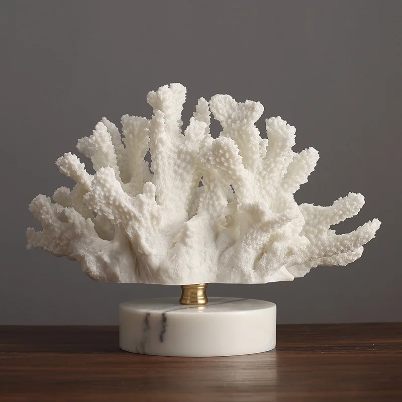 Realistic Coral Resin Ornament Vivid Marine Craft Home Decor for Living Room Wine Cabinet Display 5 Styles Available