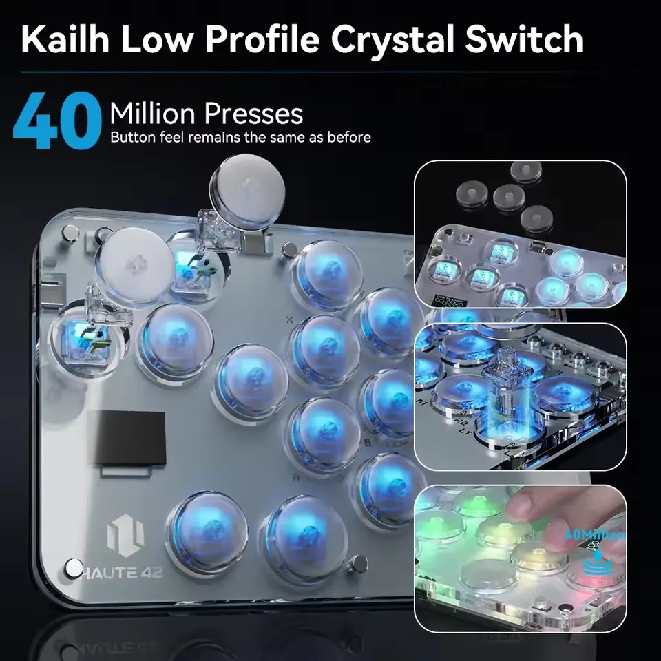 ABS Frosted Keycap Combat Keyboard With RGB Lighting, Four-way Mmovement Support, Customized Plastic Screen, No Lever Controller