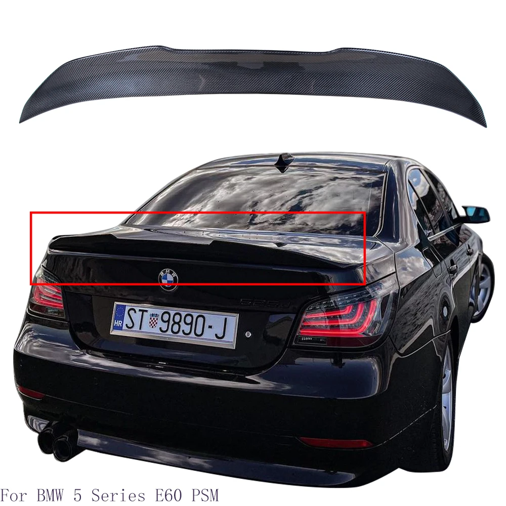 

For BMW 5 Series E60/E60 M5 Sedan PSM Style Carbon Fiber Rear Spoiler Trunk Wing 2001-2010