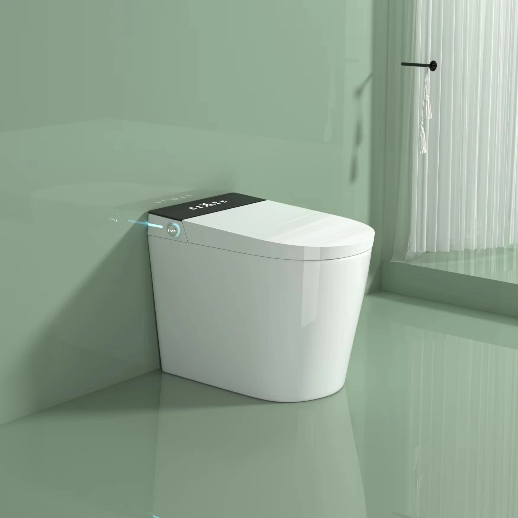 

Intelligent Smart Toilet with Remote Control Heated Seat Water Spray Bidet Automatic Deodorization Luxury WC