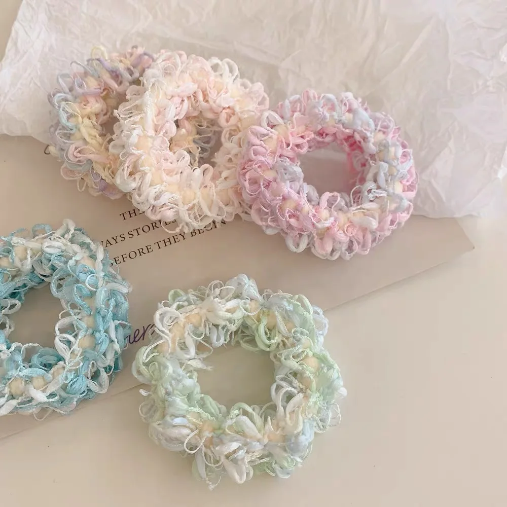 

Lace Hair Ties for Girls Pink Soft High Elasticity Non Slip Sweet Ponytail Holders Teen Hair Accessories Cute Elastic Bands Gift