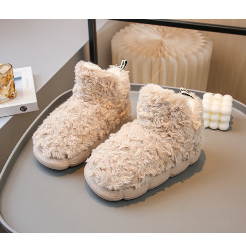 Botas Para Niña Warm Kid Snow Boot Winter Plush High Top Cotton Shoe Boy Girl Indoor Home Shoe Anti Slip Kid Shoe Padded Boots