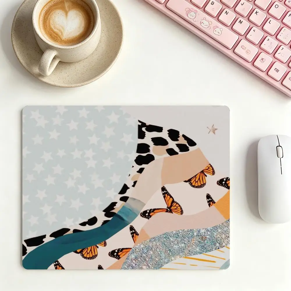 Classic Cow Print Desk Mat, Premium Bound Edge NonSlip Mouse Pad