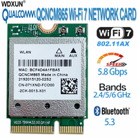 WiFi 7 QCNCM865 WI-FI 7 BT Combo module Bluetooth 5.3 Up to 5.8 Gbps with 4K QAM,Wi-Fi 7, Wi-Fi 6E, Wi-Fi 6 802.11ax