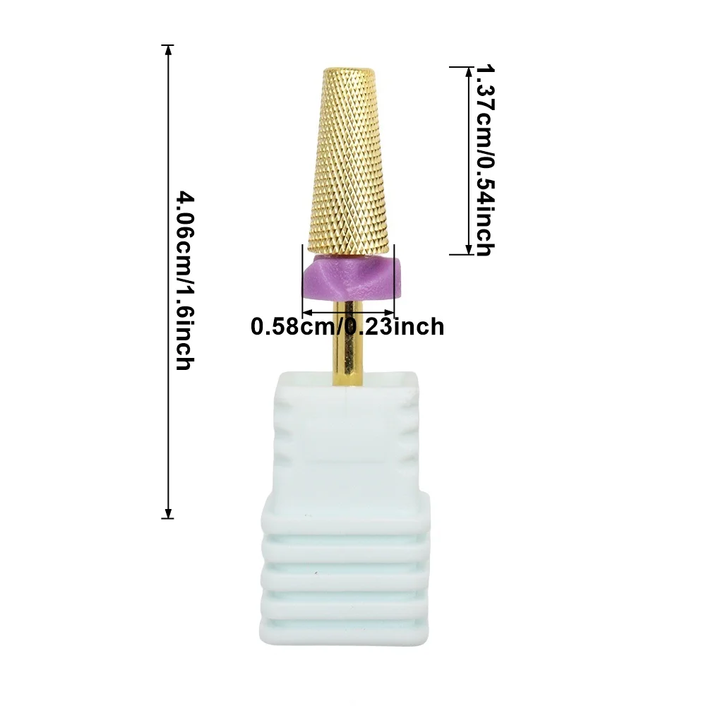 New Gold 2Way 5 IN 1 Carbide Multi-function Round Tungsten Carbide Nail Milling Drill Bits Double Hand Use