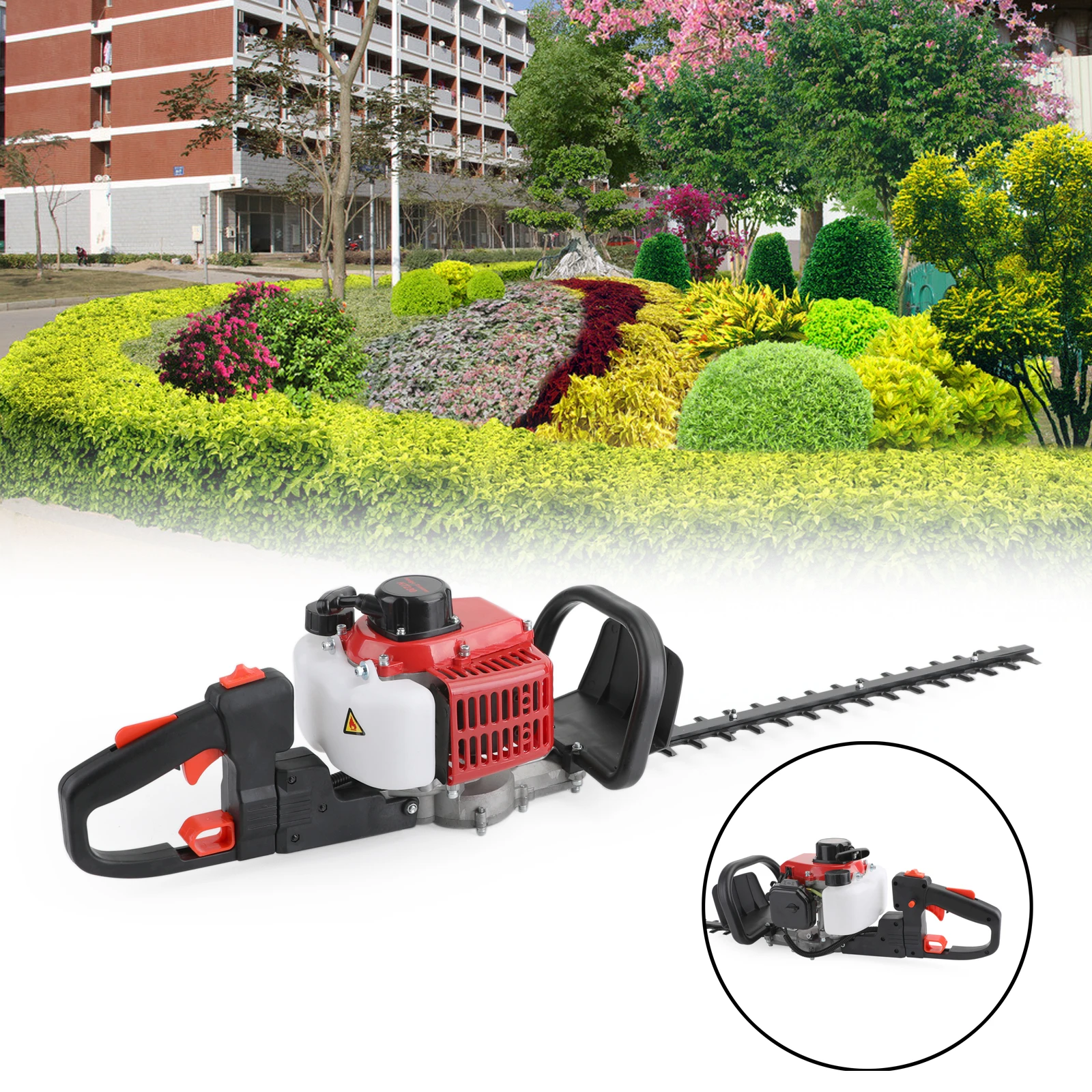 

24" Double Sided Blade 26cc Gas Hedge Trimmer Recoil Gasoline Trim Blade