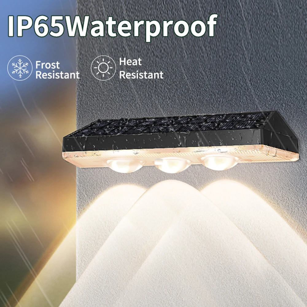 Solar Wall Light LED Wall Washer Lamp Waterproof Outdoor LED Wall Lights Courtyard Balcony Garden Decorations Lighting