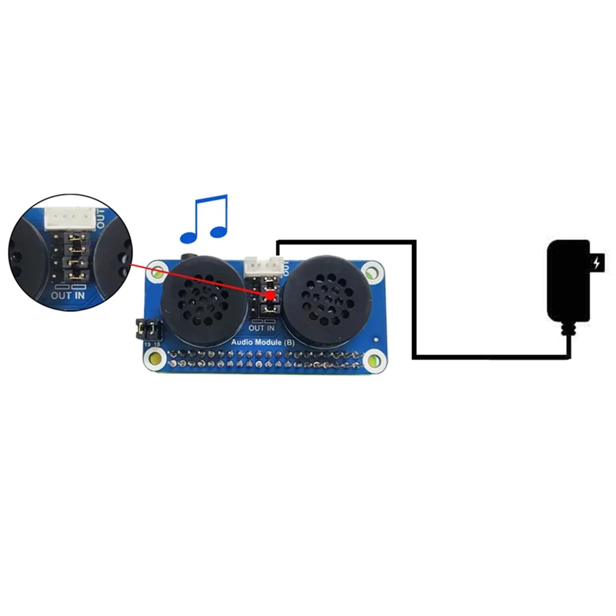 Für Raspberry Pi Lautsprecher Erweiterungsplatine PWM Soundkarte GPIO Audio Verstärkung für Zero/3B/4B(B)—L47A