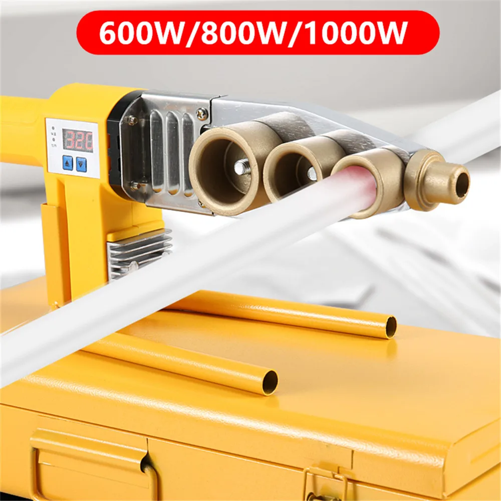 600/800/1000W Pipe Welding Machine Pipe Soldering Iron Plastic Welding PB/PP/PE/PPR Pipe Heating Hot Melting Tool 63/32 Type