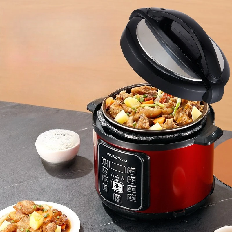 Electric High Pressure Cooker Multifunction Large Capacity Rice Soup Stew Nonstick Inner Pot Programmable Quick Cooking Safe