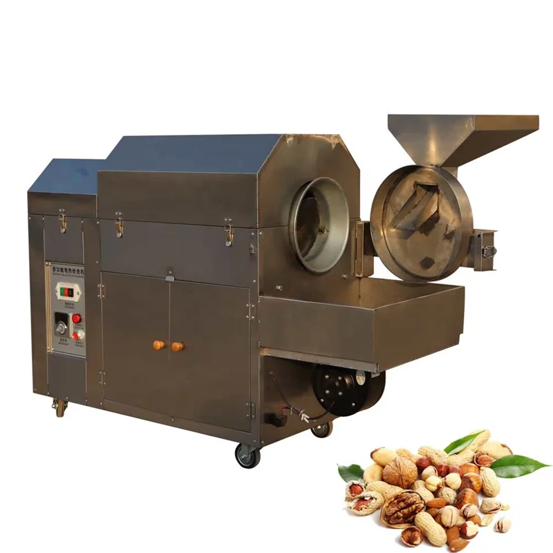 Commercial Spice Groundnut Cashew Nut Peanut Roasting Machine Stainless Steel Seed Almond  Roaster Machine