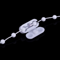 20Pcs White Plastic Beaded Chain Connector Vertical Roman Roller Shades Blind Window Curtain Chain Replacement Cord Clip