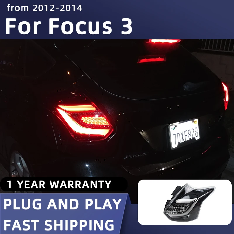 

Car Styling Taillights for Ford Focus LED Tail Light 2012-2014 Focus 3 Tail Lamp DRL Rear Turn Signal Automotive Accessories