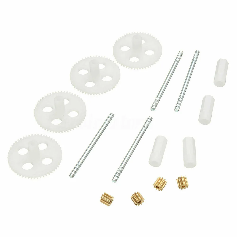 مجموعة تروس مع محرك نحاسي لـ Syma X5C X5SC X5SW M68 RC كوادكوبتر بلاستيك ومواد نحاسية 4 تروس وتروس محرك متضمنة