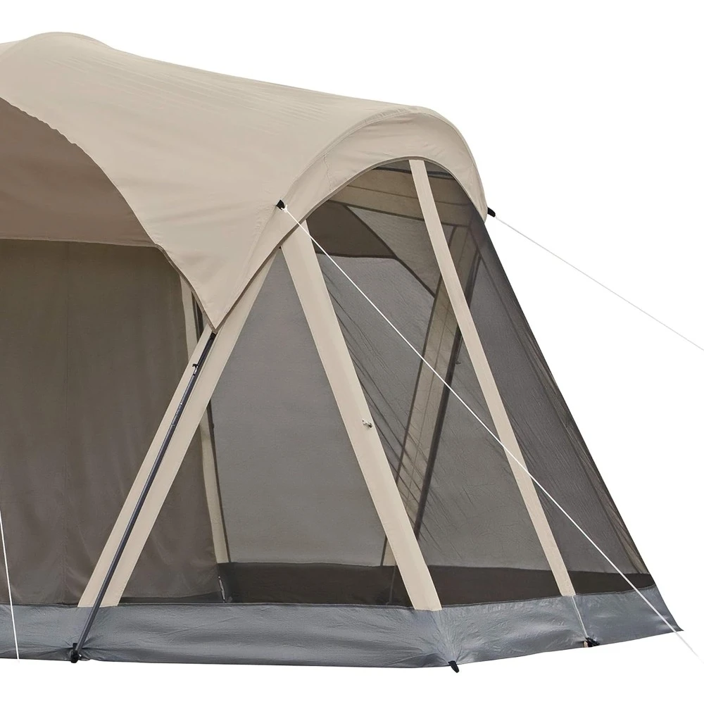 Camping Tent with Screened Porch, Weatherproof 6-Person Family Tent with Included Rainfly and Carry Bag, Easy Setup Tent