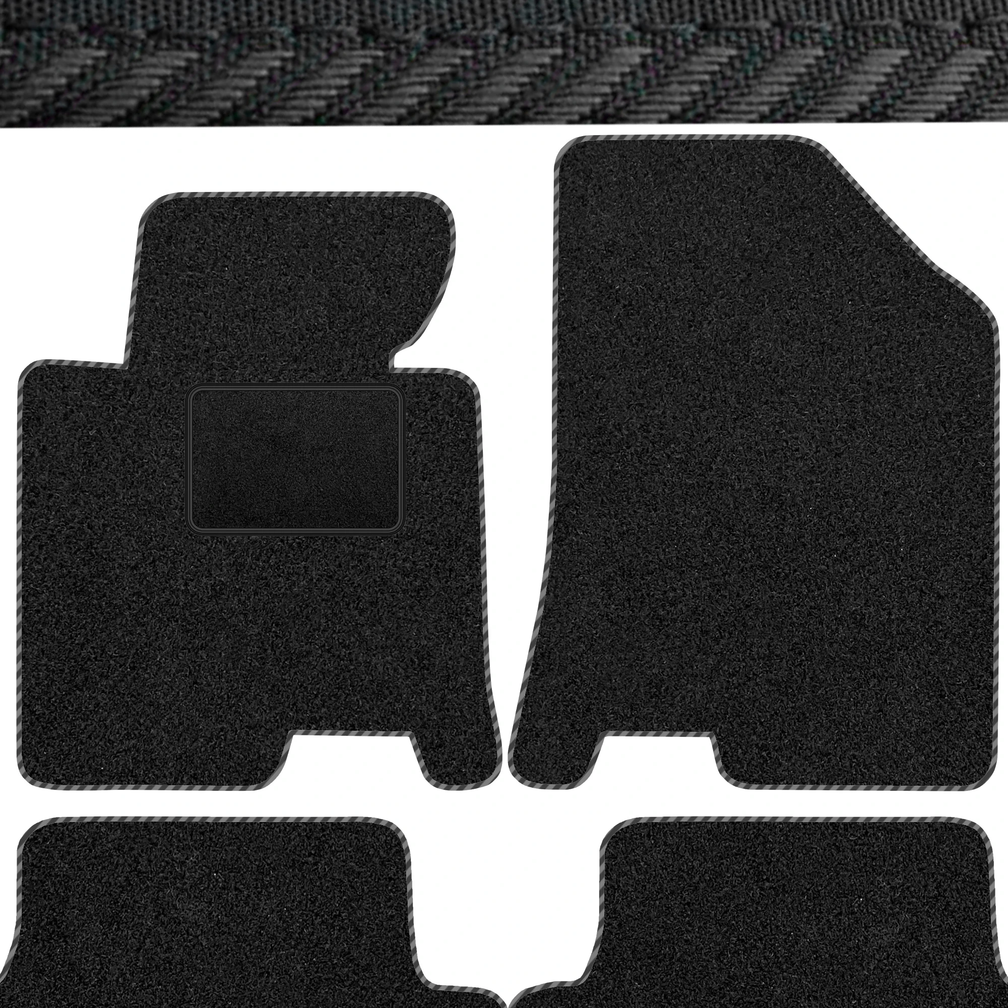 Set velourmatten passend bij Hyundai Getz 2002-2011-Trim Zwart