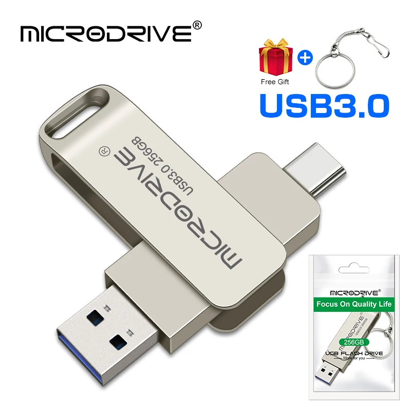 Type C USB 3.0 flash drive 64GB 128GB  for Andriods SmartPhone Memory MINI Usb Stick 256GB Dual C Pendrive