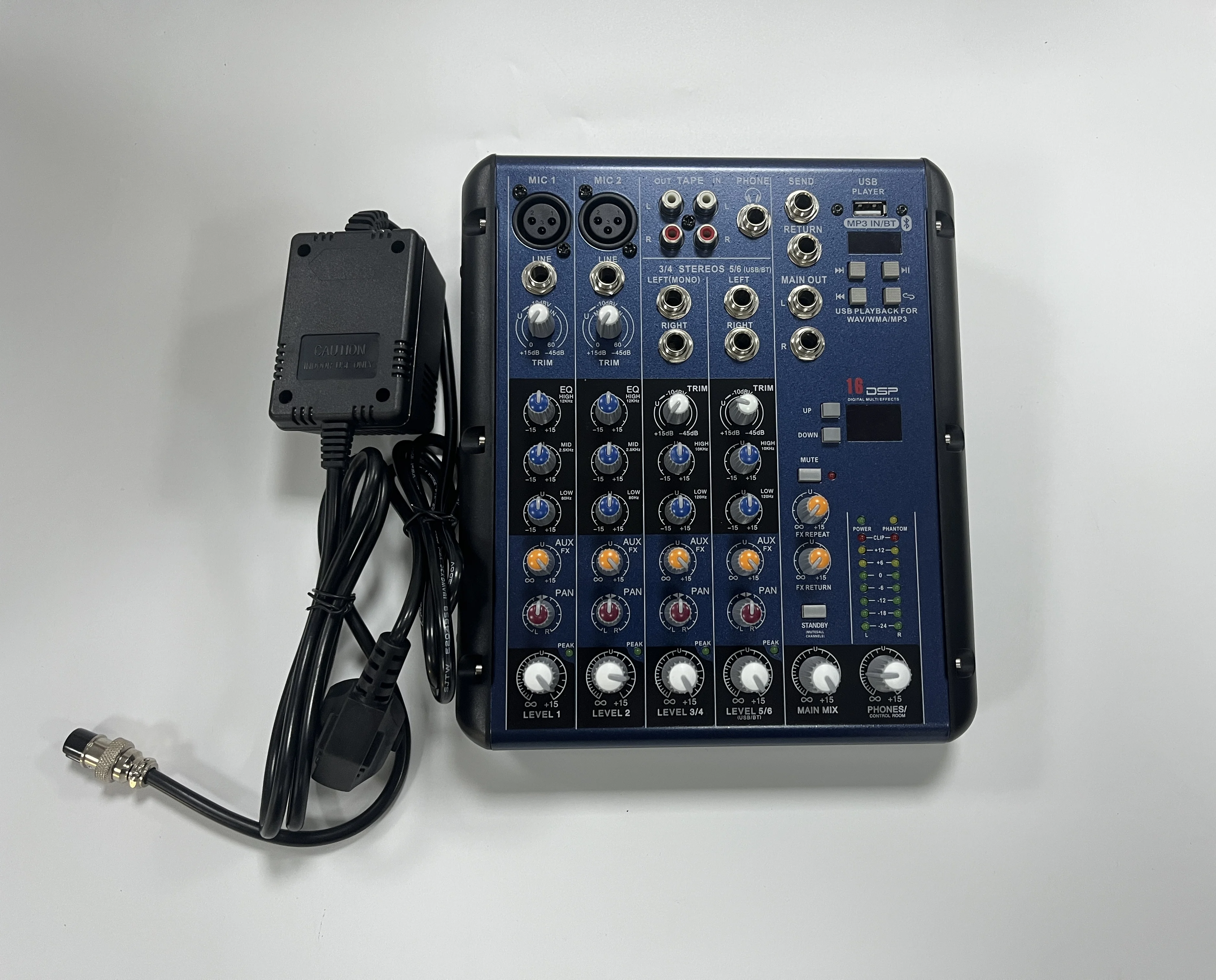 Professional 6 Channel Mixing Console with Mp3