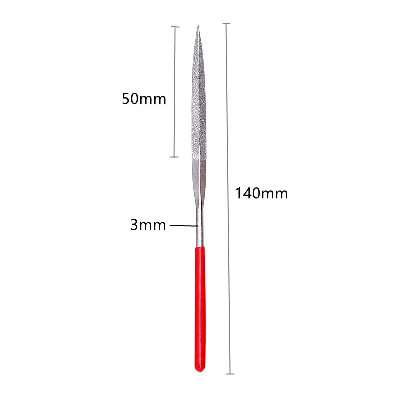 10Pcs Diamond Needle File Set Mini Needle File Kit For Stone Glass Metal Carving Craft Hand Tools Needle File Set 3x140mm