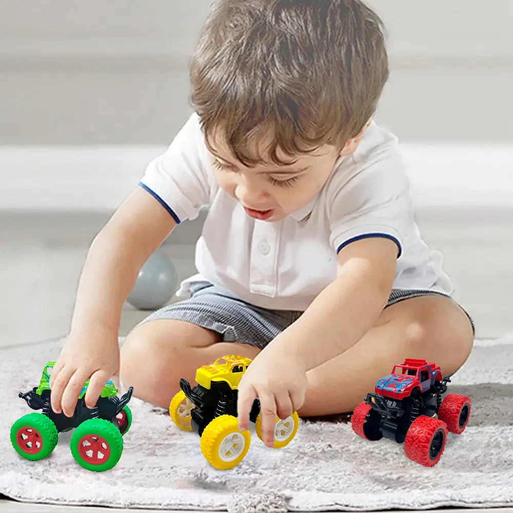 Trägheits-Geländewagen-Spielzeug, Trägheit mit Allradantrieb, Push-Pull-Spielzeug, 360-Grad-Drehung, Stunt-Dump-Auto für Kinderspielzeug, Weihnachtsgeschenke