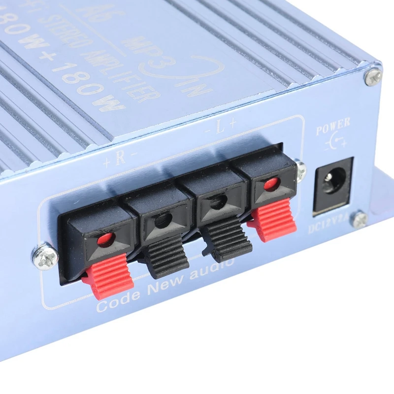 A6 Hifi Stereo Audio Amplifier DC12V 2.0 Channel Car Computer Speaker DIY Finished Power Amplifier