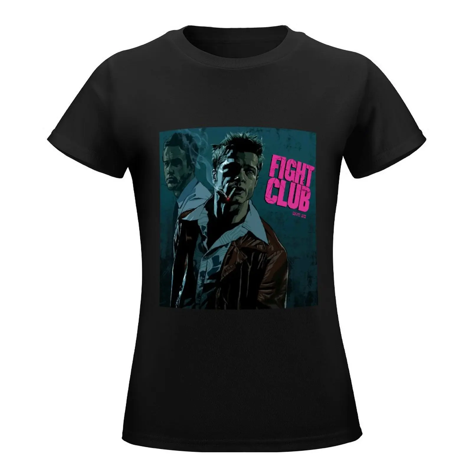 Fight Club Drawing The Narrator And Tyler Durden T-Shirt graphics kawaii clothes Woman fashion